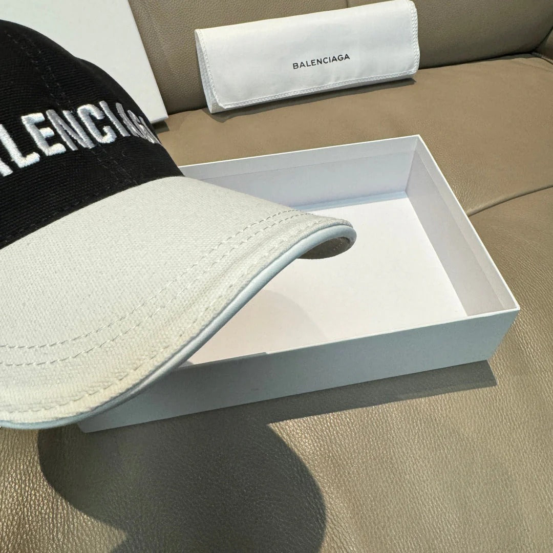 Balen Baseball Cap Black White Cotton 323703