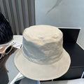 MM BUCKET IN CREAM WHITE VELVET WITH LOGO