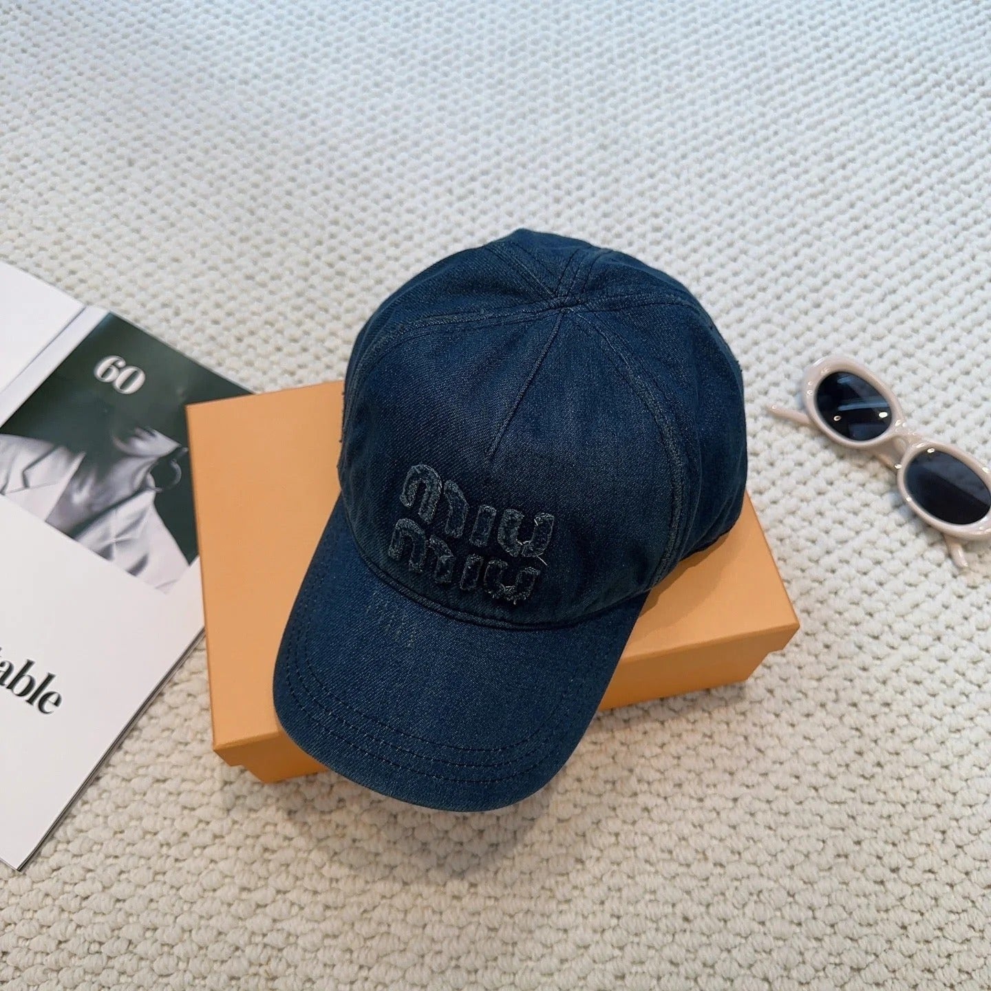 Miu Denim Baseball Cap 297667
