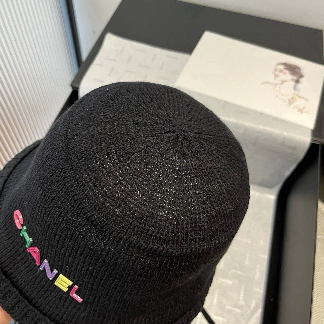 WOVEN BUCKET HAT BLACK 673998