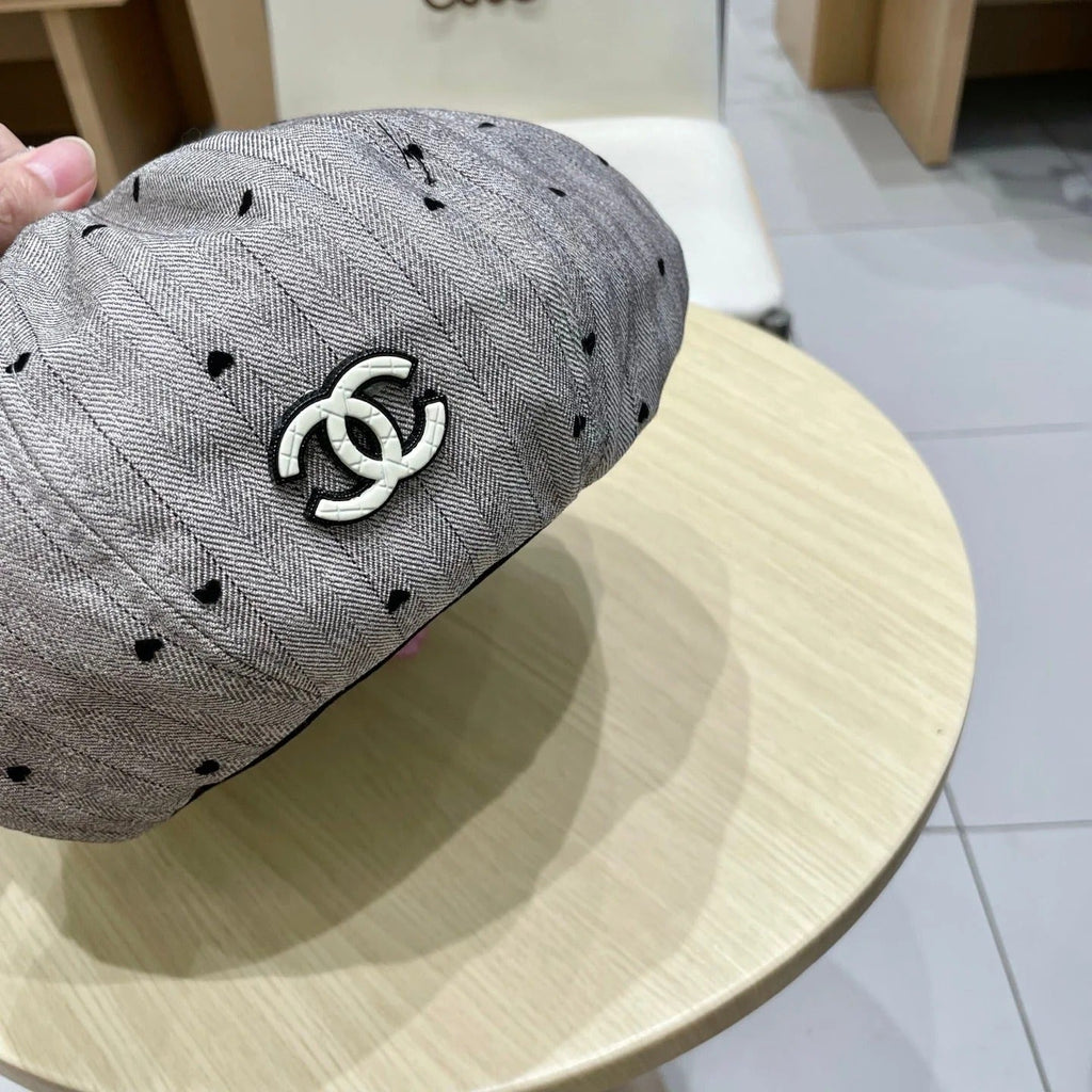 BERET HAT POLKA DOT MOUSE GRAY 672671