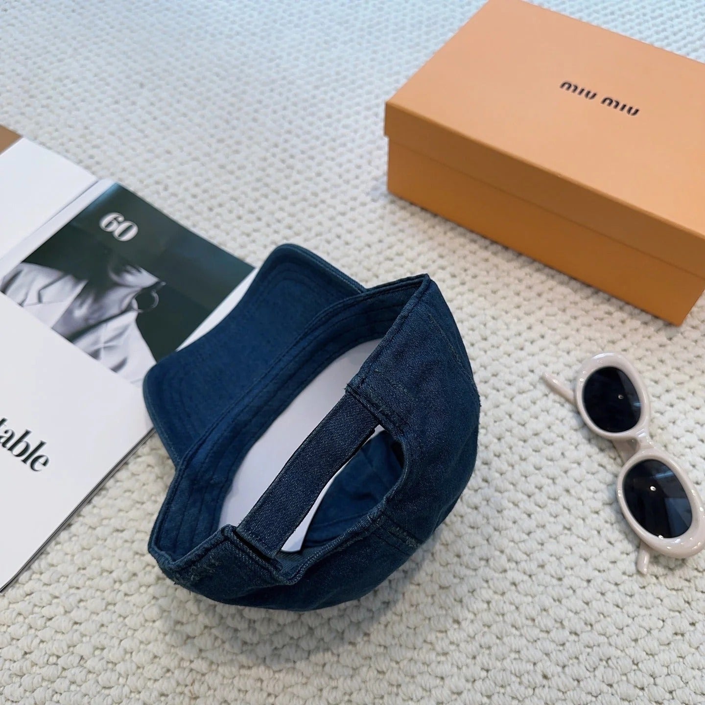 Miu Denim Baseball Cap 297667