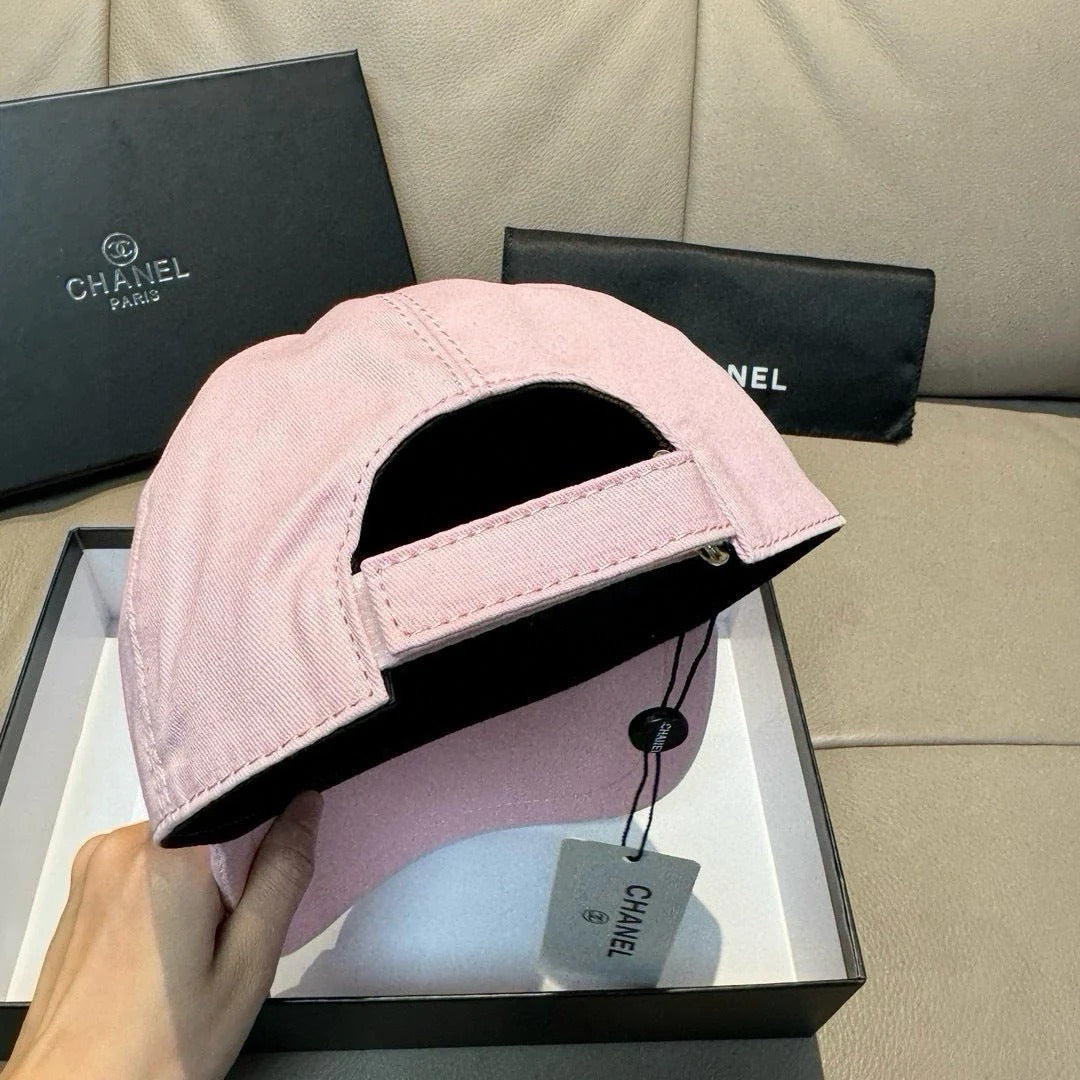 PINK BASEBALL CAP WITH BLUE LOGO IN COTTON 672796