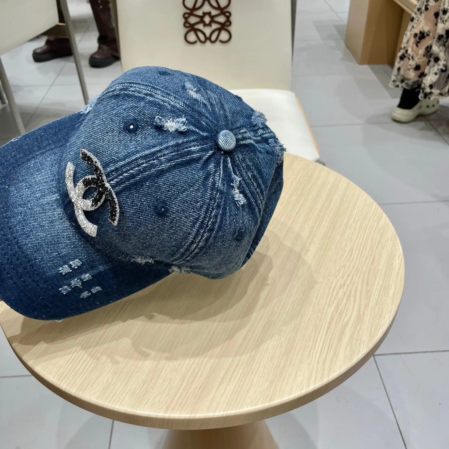 BASEBALL HAT WITH LOGO IN JEAN 674124