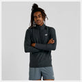 New Balance Space Dye 1/4 Zip - Black Heather - MEN