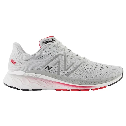 New Balance Mens 860S13- Light Aluminum/True Red/Black (M860S13)