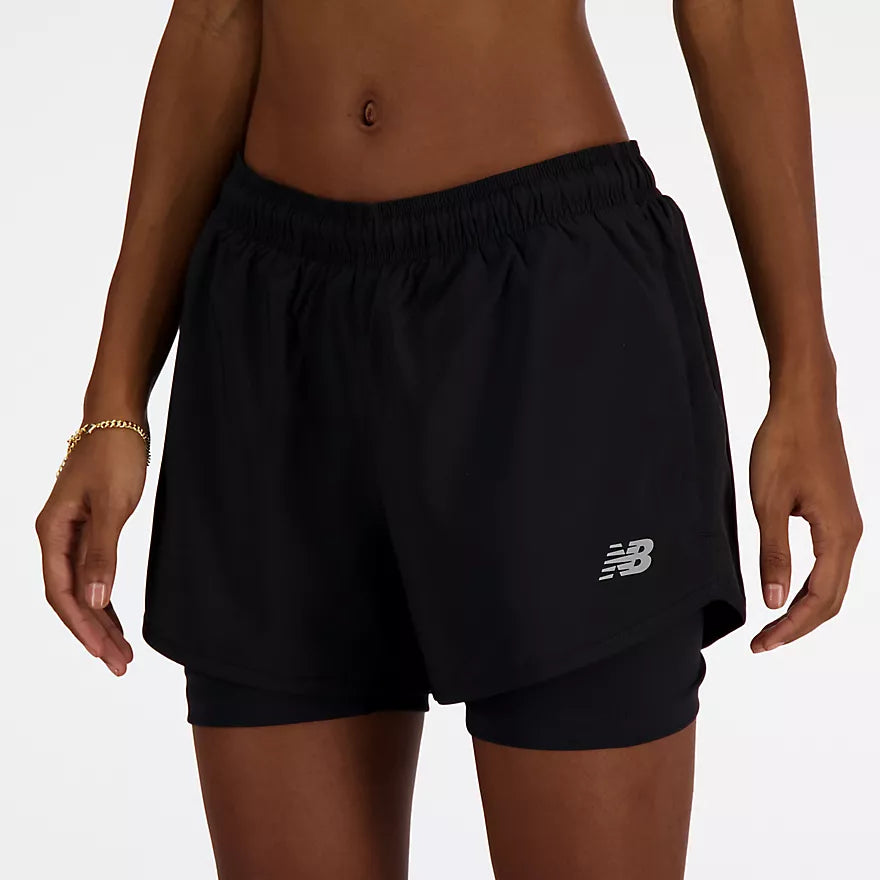 New Balance Sport Essentials 2-in-1 Short 3 - Black - WOMEN (WS41225)